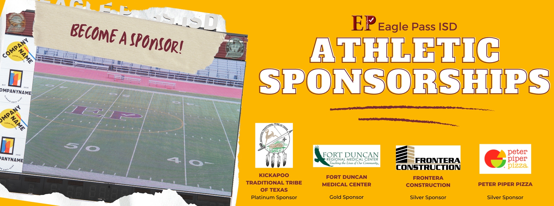 Eagle Pass ISD Athletic Sponorships banner
