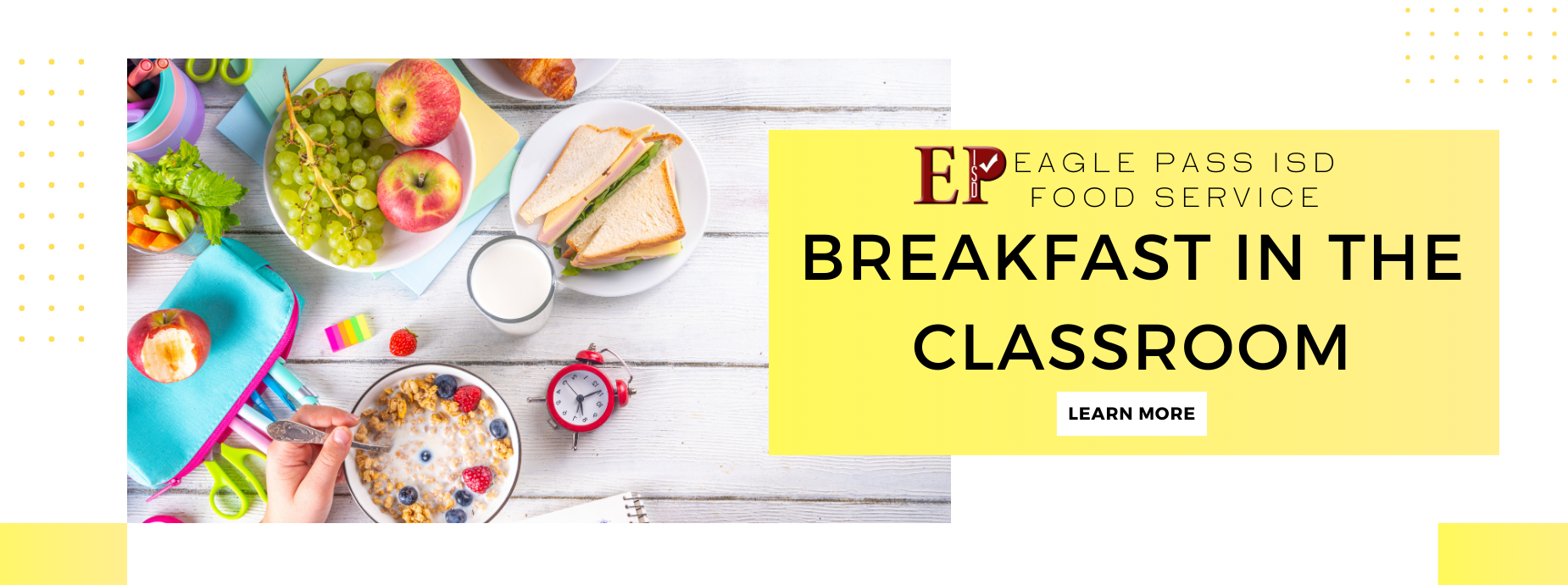 Breakfast In The Classroom banner