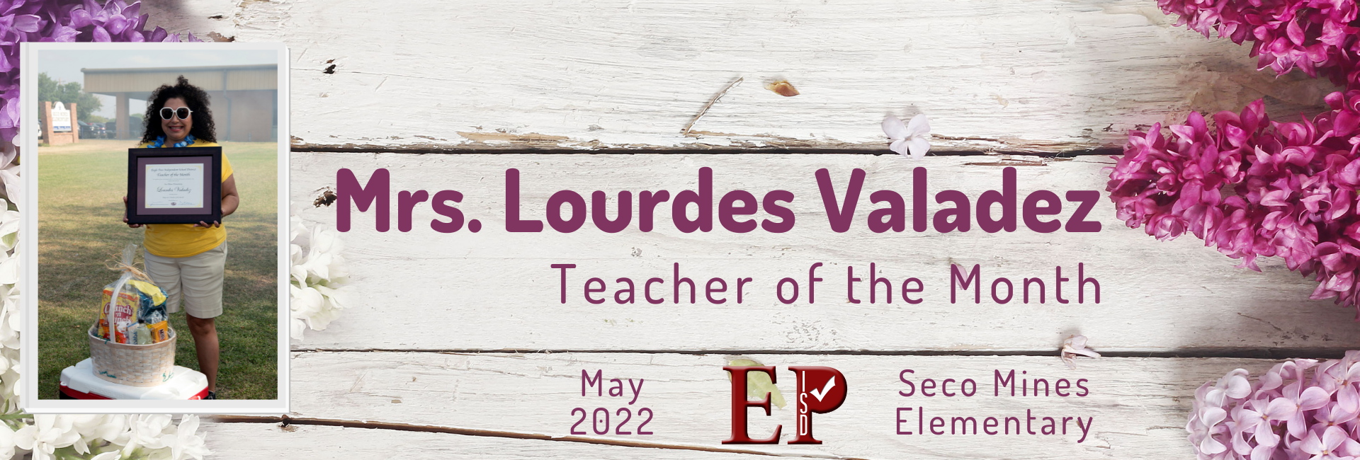May Teacher of the month banner