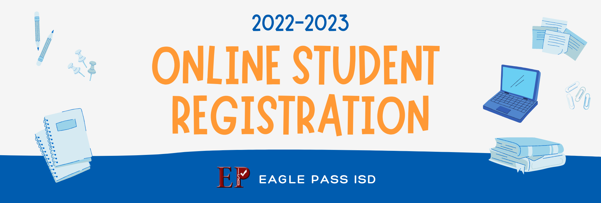 Online Student registration banner