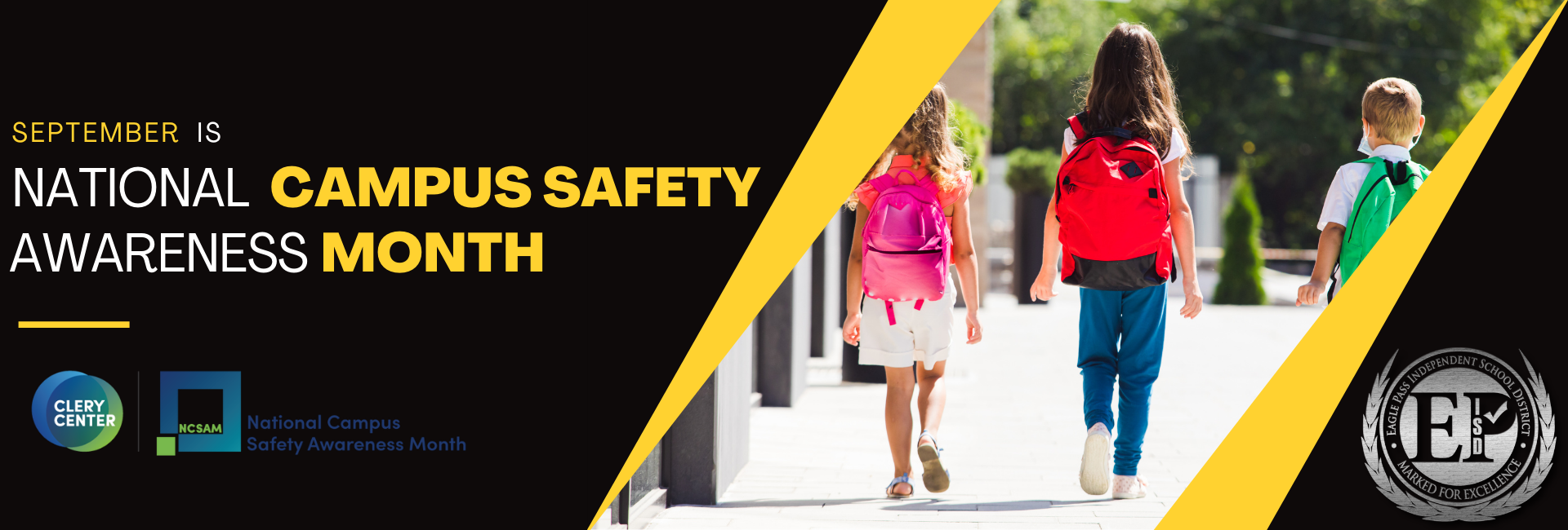 National Campus Safety Awareness Month banner