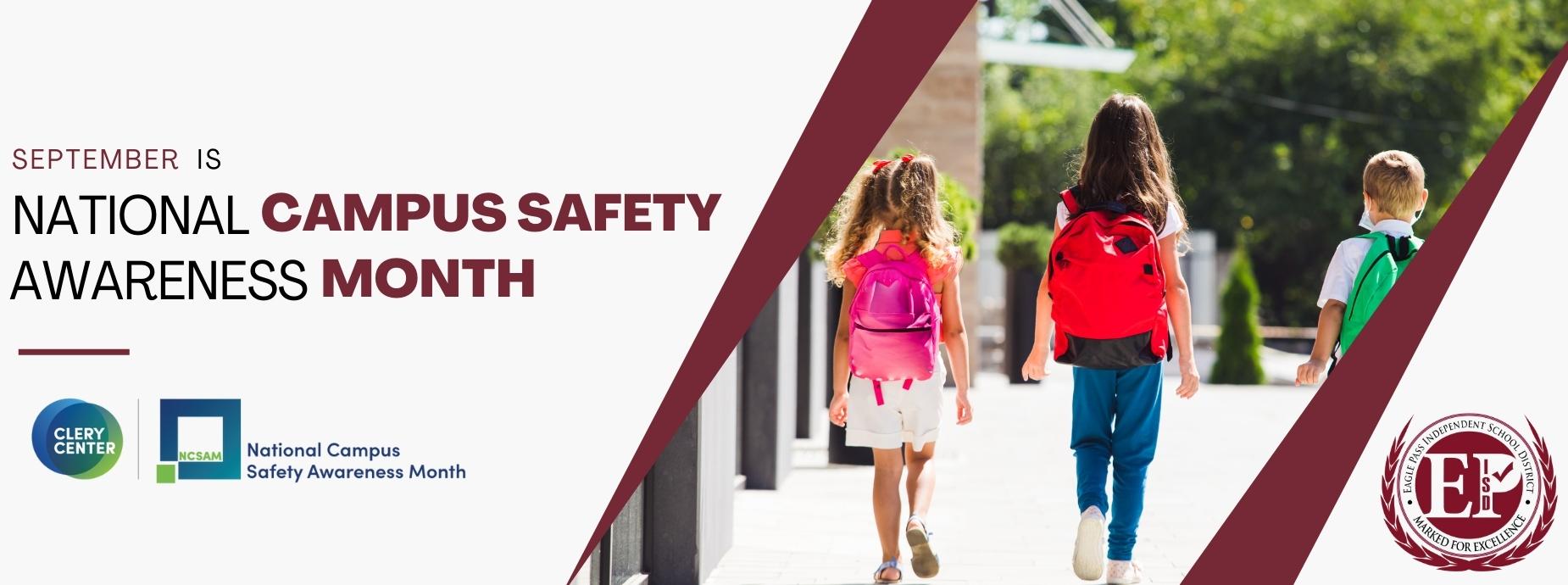 National Campus Safety Awareness Month Banner