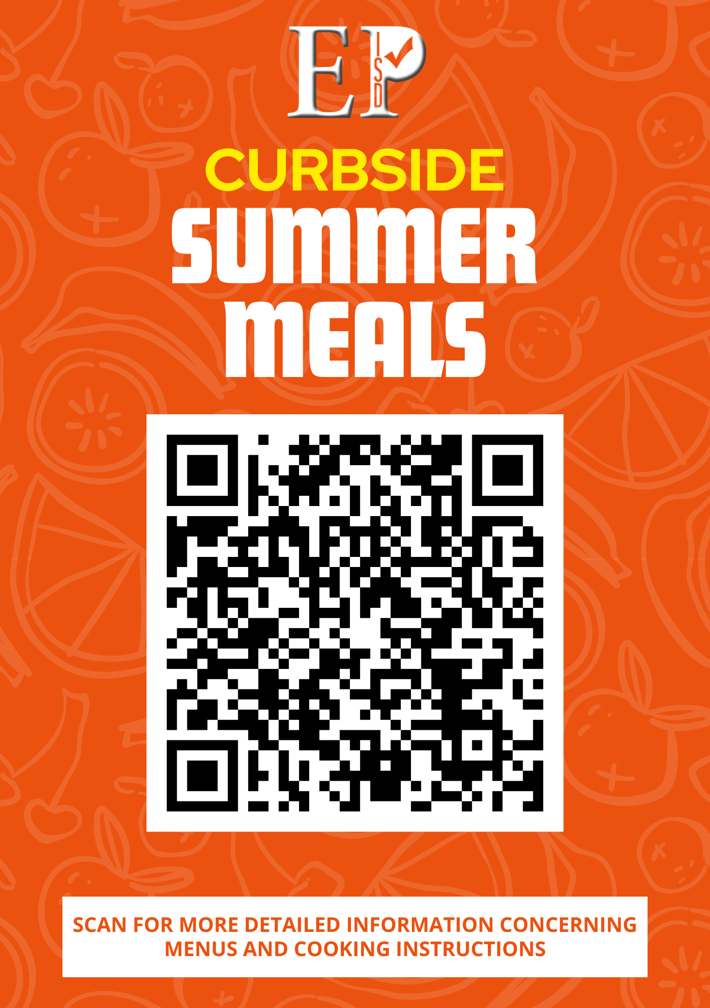 Curbside Summer Meals QR Code 2025 menus